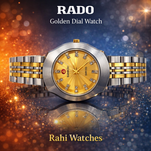 Rado Golden Dial Men’s Two‑Tone Stainless Steel Watch