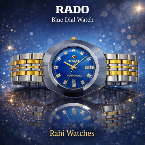 Rado Men’s Blue Dial Two‑Tone Stainless Steel Watch